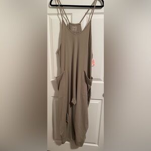 NWT Free People Hot Shot Onesie Sage-Stone L